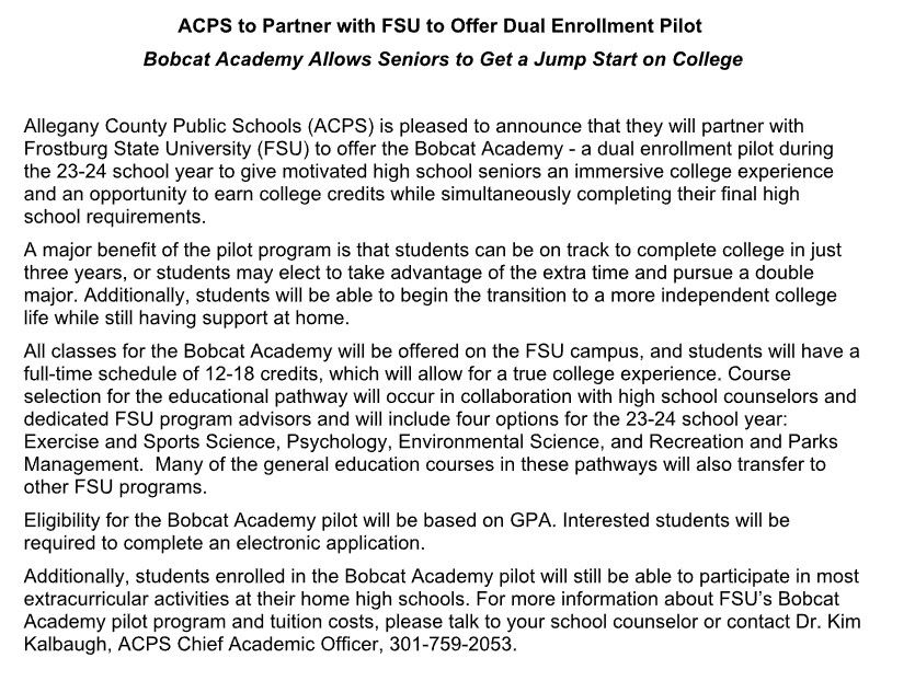  ACPS to Partner with FSU to Offer Dual Enrollment Pilot